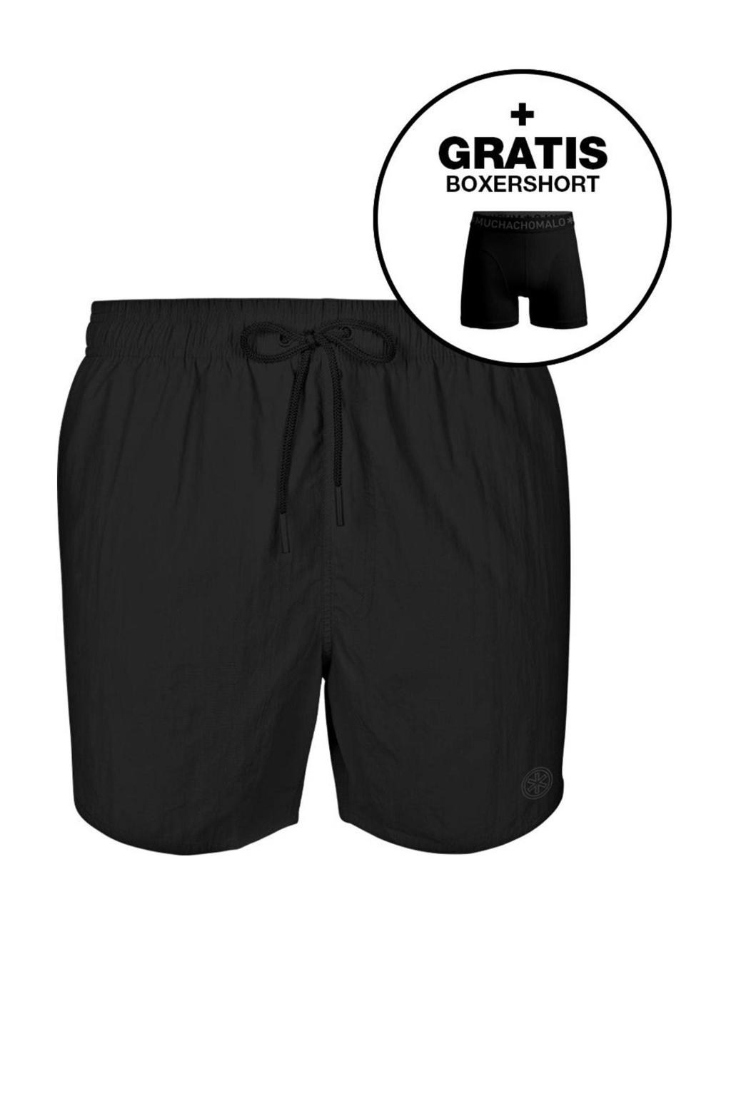 Muchachomalo zwemshort + gratis boxershort zwart
