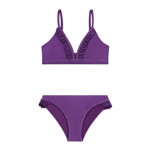 Shiwi bikini met ruches Blake paars Meisjes Polyamide Effen - maat 122/128 afbeelding