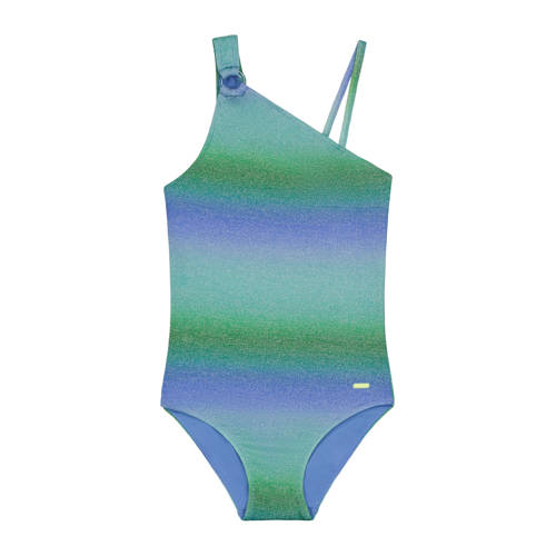 Shiwi badpak Lisa blauw/groen Meisjes Polyamide Streep - maat 158/164 afbeelding