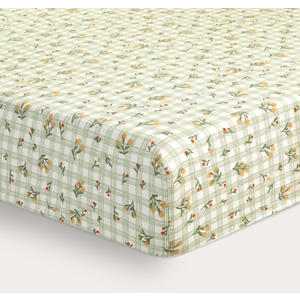 katoenen baby hoeslaken ledikant 120 x 60 cm - groen