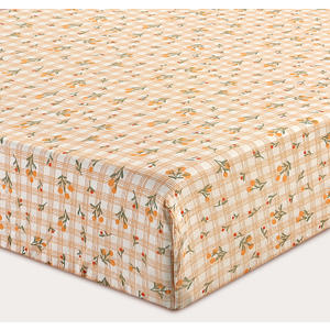 katoenen baby hoeslaken wieg 80 x 40 cm - oranje