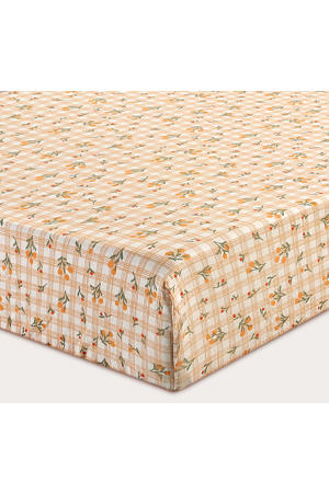 katoenen baby hoeslaken wieg 80 x 40 cm - oranje
