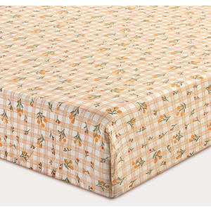 katoenen baby hoeslaken wieg 80 x 40 cm - oranje