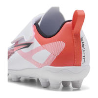 thumbnail: Puma Ultraq 5 Play V FG/AG RB Jr  Junior voetbalschoenen wit/zwart/rood