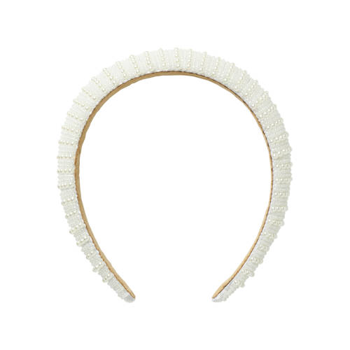 NAME IT KIDS haarband NKFSIKKA met parels offwhite Haar accessoire Wit Meisjes IJzer