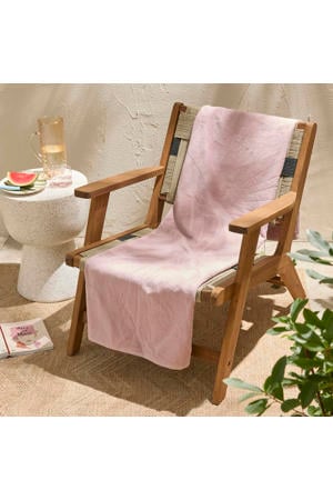 strandlaken Shell - roze (velours) (180x100 cm)