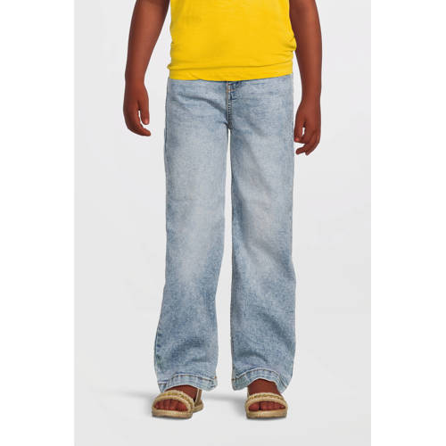 anytime wide leg lichtblauw Jeans Meisjes Katoen Effen - maat 110 afbeelding