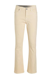thumbnail: Ecru meisjes anytime flared jeans van katoen met regular waist, rits- en knoopsluiting en effen