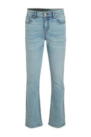 thumbnail: Light blue denim meisjes anytime flared jeans bleached van katoen met regular waist, rits- en knoopsluiting en effen
