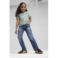 thumbnail: Groen en witte jongens en meisjes Puma T-shirt Sandy Adventures van katoen met korte mouwen en ronde hals