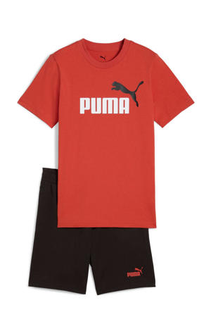 T-shirt + short rood/zwart