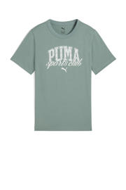 thumbnail: Groene jongens en meisjes Puma T-shirt Class Graphic van katoen met printopdruk, korte mouwen en ronde hals