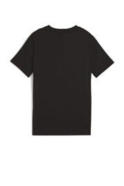 thumbnail: Zwarte jongens en meisjes Puma T-shirt van katoen met korte mouwen en ronde hals