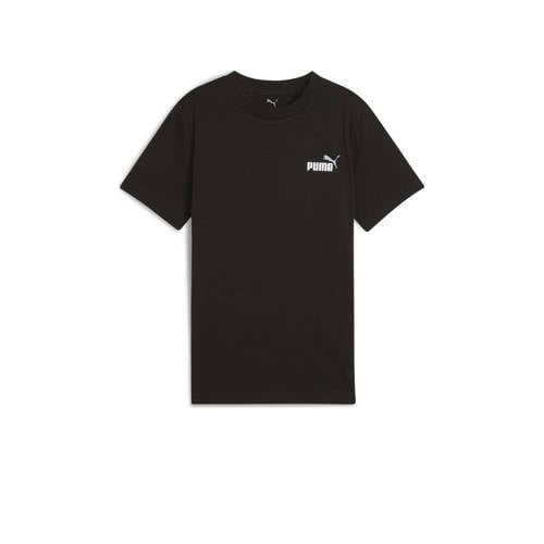Puma T-shirt zwart Jongens/Meisjes Katoen Ronde hals - maat 128 afbeelding