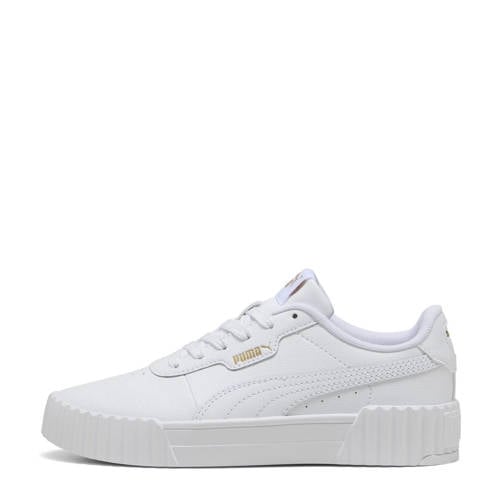 Puma Carina 3.0 sneakers wit/goud Meisjes Imitatieleer Effen - maat 39 afbeelding
