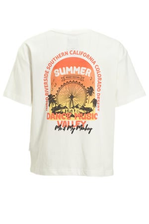 overzised T-shirt met printopdruk off-white