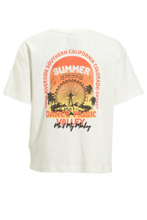 overzised T-shirt met printopdruk off-white