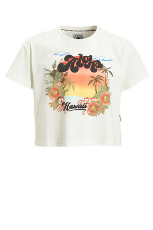 T-shirt met printopdruk wit