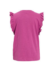 thumbnail: anytime anytime T-shirt met ruffle magenta