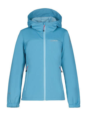 outdoor softshell jack Kleve Jr lichtblauw