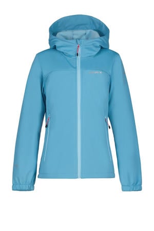 outdoor softshell jack Kleve Jr lichtblauw