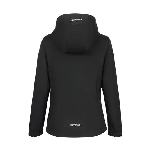 Icepeak softshell jas Kleve Outdoor jas Zwart Jongens/Meisjes Polyester Capuchon