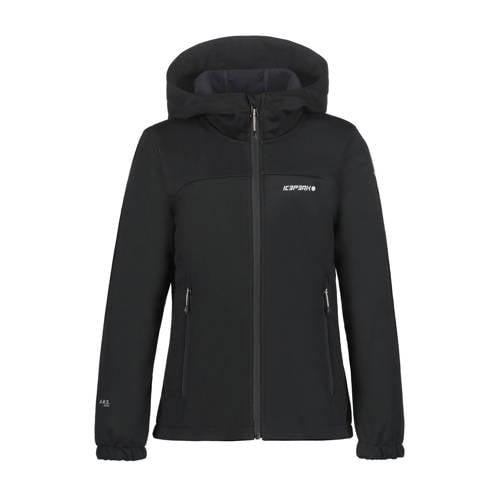 Icepeak softshell jas Kleve Outdoor jas Zwart Jongens/Meisjes Polyester Capuchon - maat 152 afbeelding