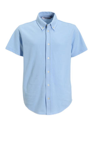piqué overhemd lichtblauw