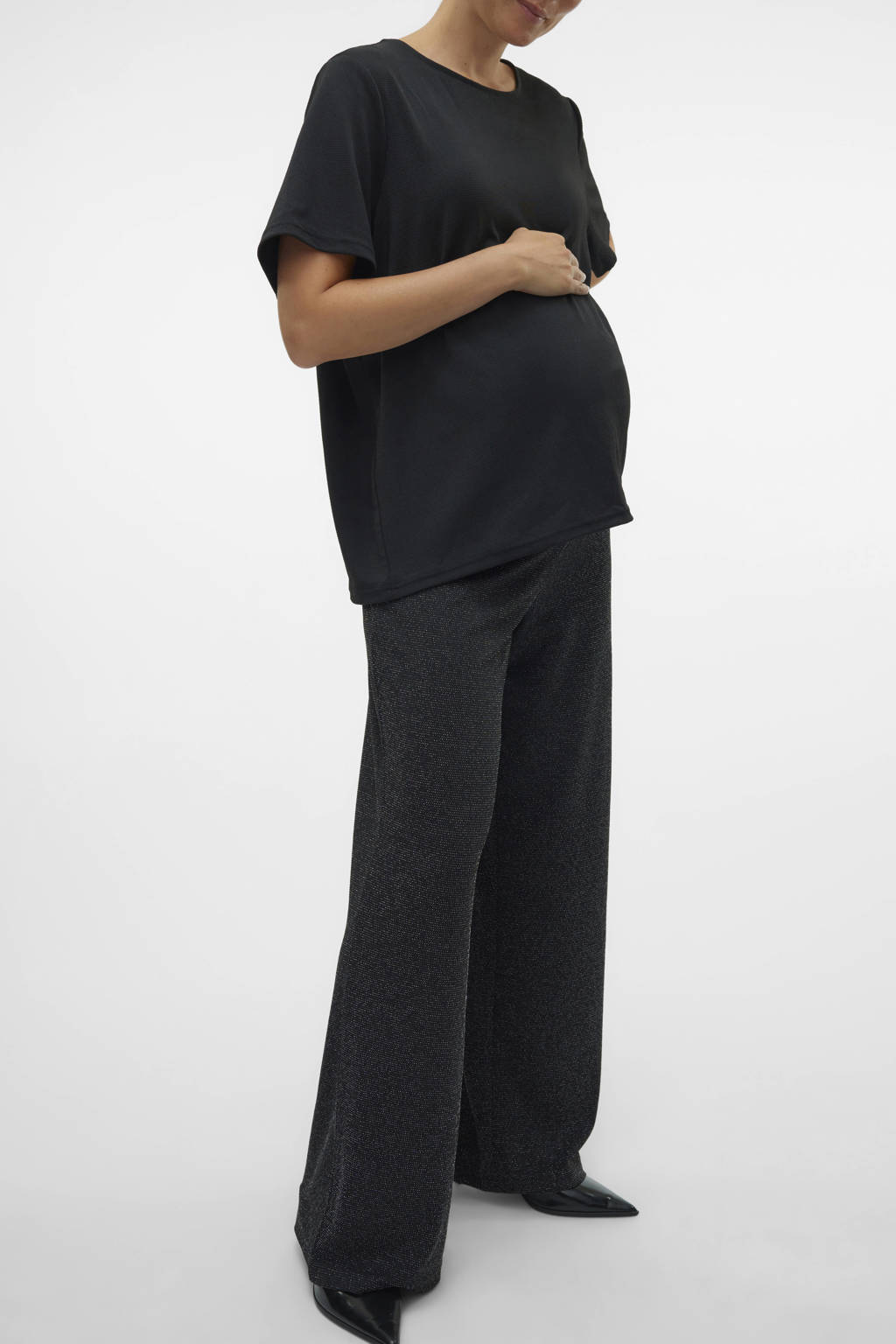 VERO MODA Vmberlin Zamira Mw Wide Pant Noos, zwart, S / 30L
