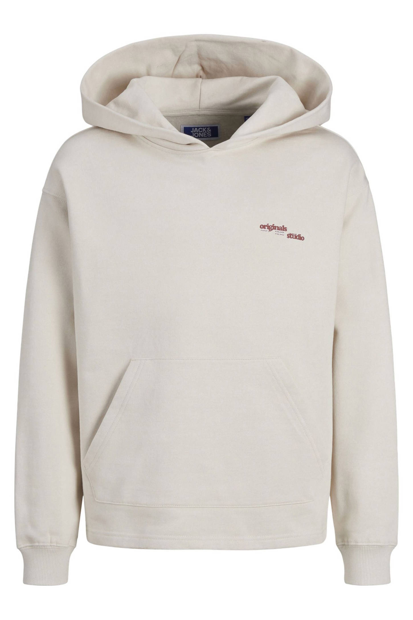 JACK & JONES JUNIOR hoodie JORGREENPOINT met backprint ecru