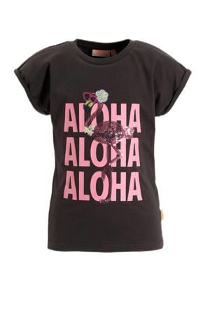 T-shirt met printopdruk zwart