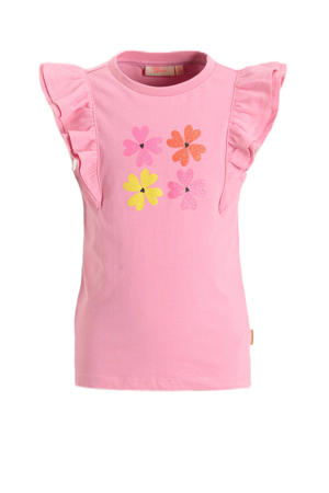 T-shirt met printopdruk roze