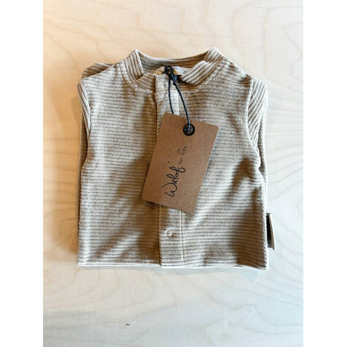 Witlof for kids boxpakje Urban Taupe velvet rib Bruin Jongens/Meisjes Fluweel Ronde hals