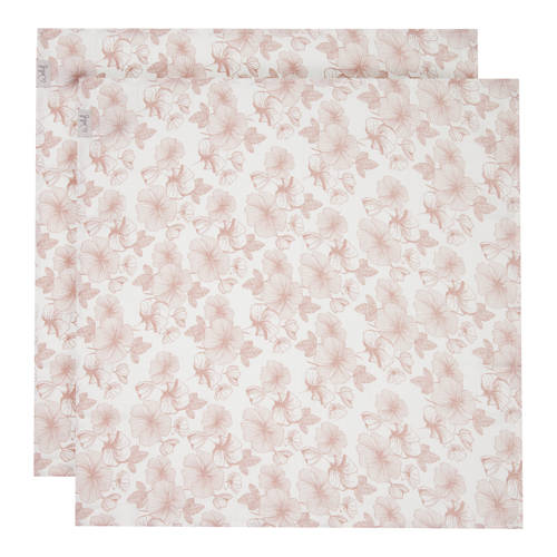 Witlof for kids hydrofiele doek Flower Powder - set van 2 Hydrofiele luiers Roze afbeelding