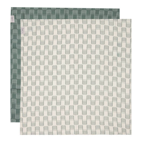 Witlof for kids hydrofiele doek Sticky Stripes - set van 2 Hydrofiele luiers Groen afbeelding
