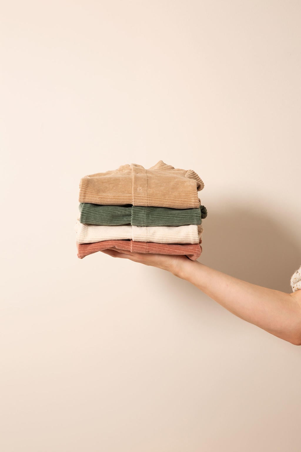 Witlof for kids boxpakje Forest Green velvet rib