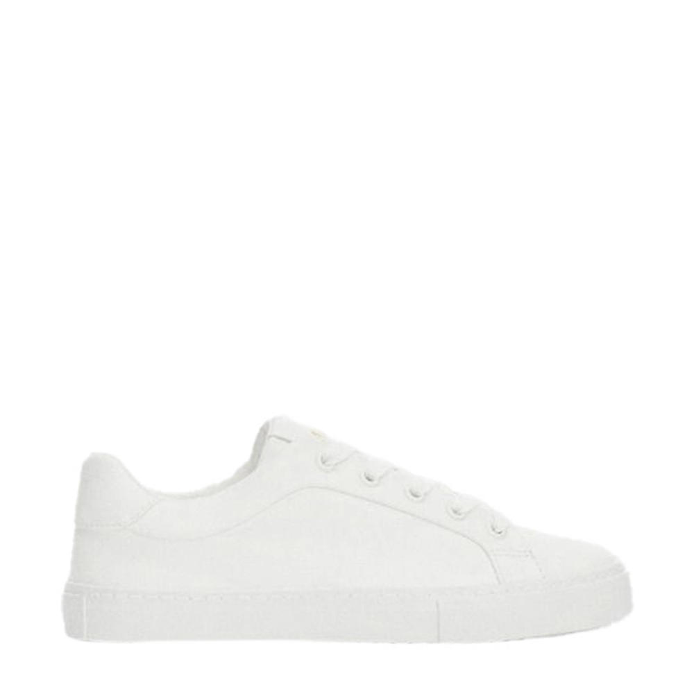 Witte jongens en meisjes Mango Kids sneakers van 100% polyurethaan. voering: 100% katoen.inlegzooltje: 100% katoen. zool: 100% rubber. zool vast: 10 met veters en effen