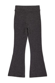 thumbnail: Zwart en zilverkleurige meisjes Quapi regular fit broek van polyester met elastische tailleband en effen