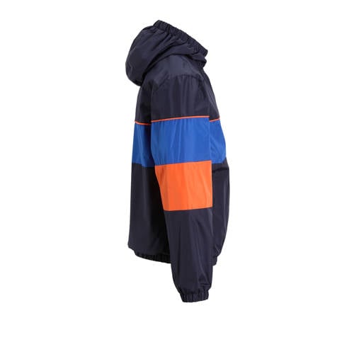 Orange Stars colourblock sporty jacket donkerblauw Jas Jongens Polyester Capuchon