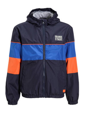 colourblock sporty  jacket donkerblauw