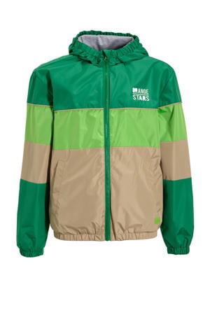 coulourblock sporty jacket groen