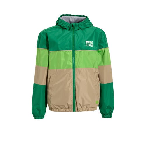 Orange Stars coulourblock sporty jacket groen Jas Jongens Polyester Capuchon