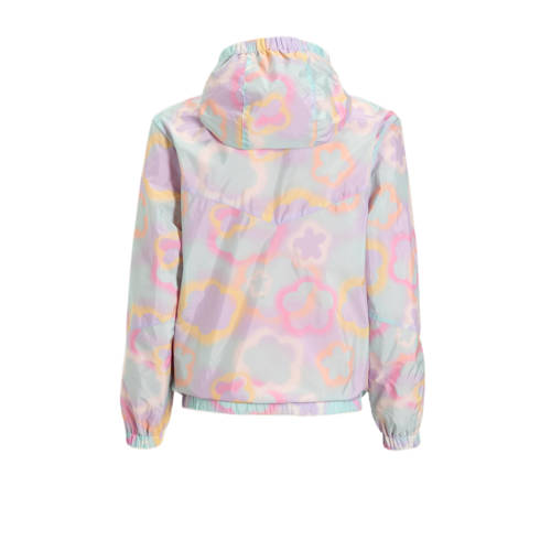 Orange Stars reversible jacket blurred floral Jas Roze Meisjes Polyester Capuchon