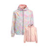 Orange Stars reversible jacket blurred floral