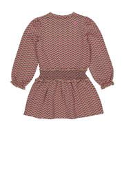 thumbnail: Quapi x Monique Smit jurk ZADA met all over print roze/beige/antraciet