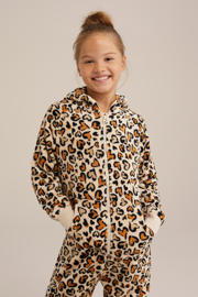 thumbnail: WE Fashion fleece onesie zand/zwart