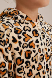 thumbnail: WE Fashion fleece onesie zand/zwart