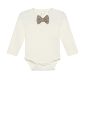 romper met strikje offwhite