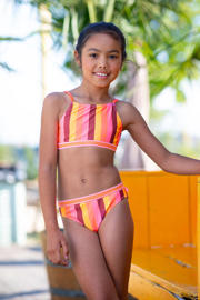 thumbnail: Just Beach crop bikini Florida oranje/roze/geel