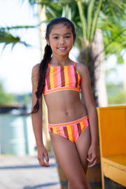 thumbnail: Just Beach crop bikini Florida oranje/roze/geel